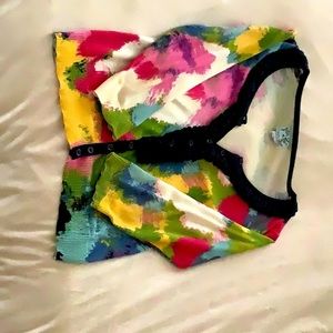 Multi-colored watercolor cardigan